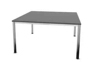 vergadertafel 74x140x140cm vierkant 4voeten verchroomd MS-donkergrijs - 3