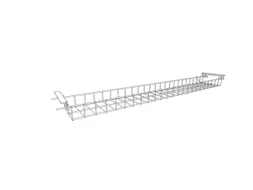 kabelbak,v. bureau,HxBxD 70x1400x160mm,v. tafel B 2000mm,zilverkleurig