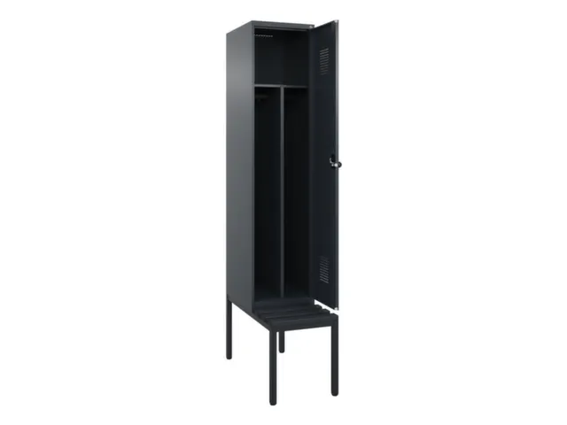 locker met bank,voor scheiding van kleding,HxBxD 2120x400x815mm,1vak
