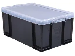 Really Useful Box opbergdoos 35 liter, transparant helblauw, Pak van 6