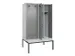 locker met bank,voor scheiding van kleding,HxBxD 2120x1200x815mm,4vak