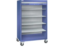 Mobiele roldeurkast,HxBxD 1813x1205x691mm,4xStalen bodem,cil.-slot