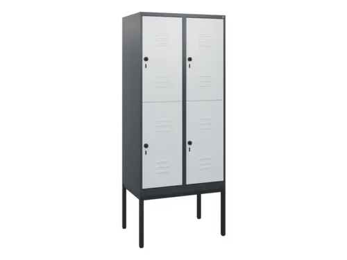 dubbeldekse locker,HxBxD 1950x800x500mm,2x2vak.,vak B 400mm