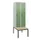 locker met bank,HxBxD 1950x600x815mm,2vak,vak B 300mm,draaigrendel