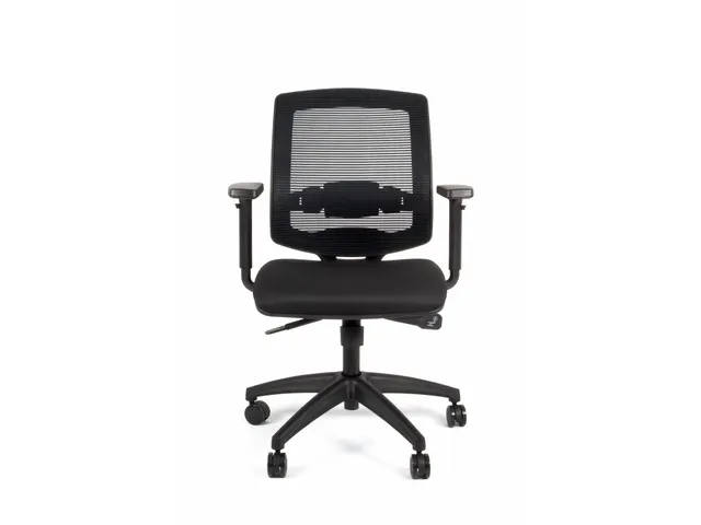 Chaise de bureau Linea New Malice 01 noir/noir avec accoudoir 1D