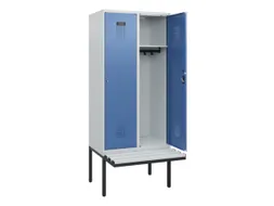 locker met bank,HxBxD 1950x800x815mm,2vak,vak B 400mm,cilinderslot