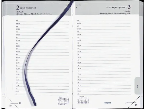 Agenda 2027 Brepols Brefix Lima 1 jour/1 page noir