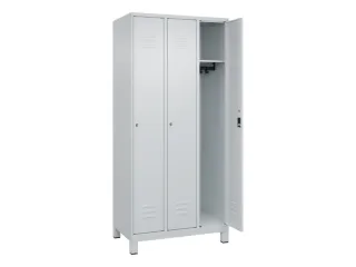 locker,HxBxD 1950x900x500mm,3vak,vak B 300mm,cil.-slot,voeten - 2
