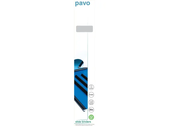 Pavo Slide binders Rond Klemrug voor A4 3 mm Zwart 25 stuks