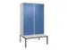 locker voor scheiding van kleding,HxBxD 2120x1200x815mm,4vak
