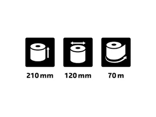 Rol Telex 210x120x25x70 2 lagen chemisch zelfkopiërend 57 Gram Wit - 6