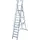 verrijdbare treden-platformladder eenzijdig 12treden stand H 2 8m