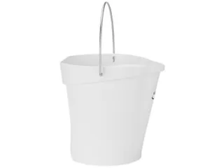 Vikan 56945 emmer 12 Liter met schenktuit Metaaldetecteerbaar Wit - 2