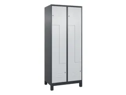 Z-garderobekast,HxBxD 1950x800x500mm,vak B 200/400mm,cil.-slot,voeten