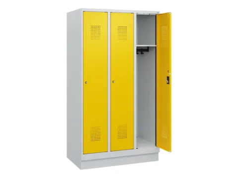 schoollocker,HxBxD 1630x900x500mm,3vak,vak B 300mm,cil.-slot,sokkel