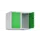 opzetkast,v. locker,2vak.,vak B 300mm,HxBxD 500x600x500mm,cilinderslot
