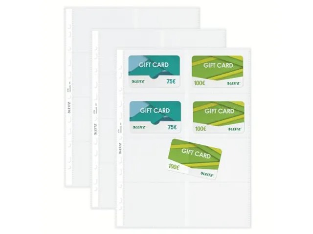 Showtas Leitz 4758 Visitekaart A4 Pp Transparant 11-Gaats