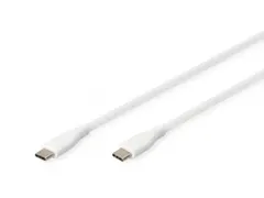 USB-C siliconen oplaadkabel USB-C USB-C 0,5m USB 2.0 60W wit