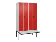 locker voor scheiding van kleding,HxBxD 2120x1200x815mm,4vak