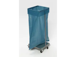 RVS vuilniszakstandaard 120 liter 985x370x330mm romp RVS 4zwenkwielen - 1