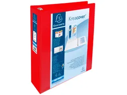Ringmap Pp Personaliseerbaar Kreacover 4D-Ringen 60mm A4 Maxi Rood