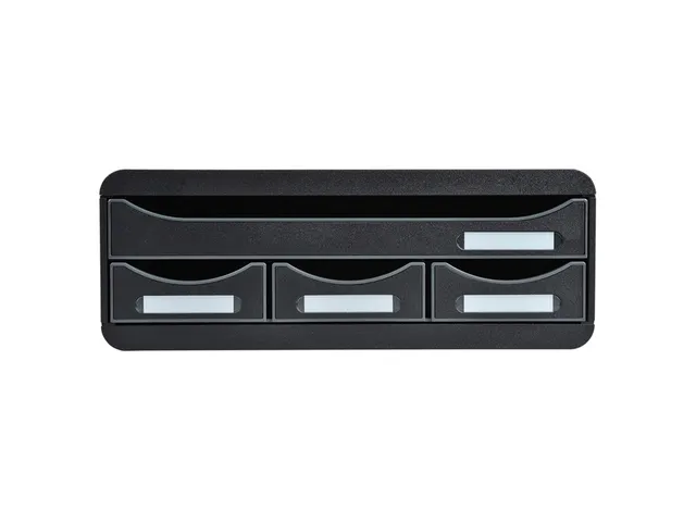 Ladekastje met 4 lades Toolbox Mini Kunststof Zwart