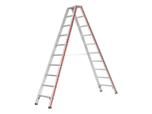 trapladder,beide zijden,2x12treden,Stand H 2,31m,balk L 3,04m