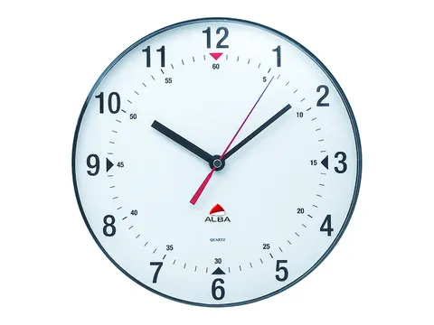 Classic magnetische wandklok met een diameter van 25 cm.