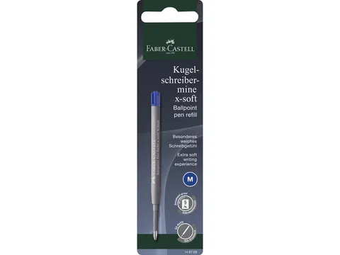 Recharge stylo bille Faber-Castell M bleu X-soft Blister