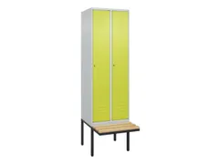 locker voor scheiding van kleding,HxBxD 2120x600x815mm,2vak
