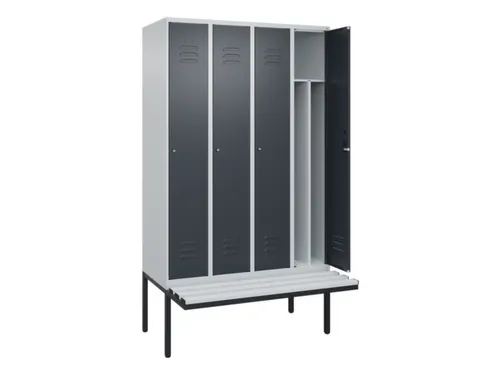 locker voor scheiding van kleding,HxBxD 2120x1200x815mm,4vak