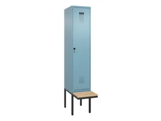 locker met bank,HxBxD 2120x400x815mm,1vak,vak B 400mm,draaigrendel - 2