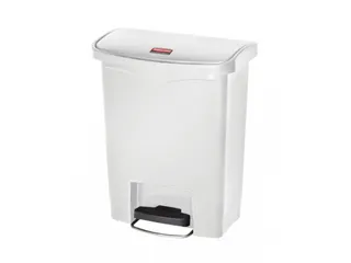 Pedaalemmer Slim Jim Step On Front Kunststof 30 Liter Wit - 1