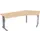 In hoogte verstelbaar hoekbureau,HxBxD 680-820x2166x1130mm,blad beuken