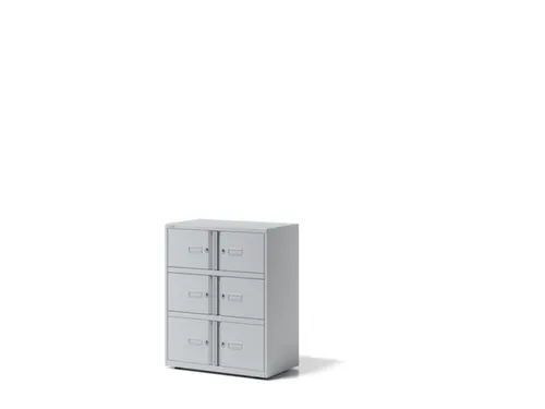 lockerkast,HxBxD 1000x800x470mm,1x6vakken,cil.-slot,sokkel