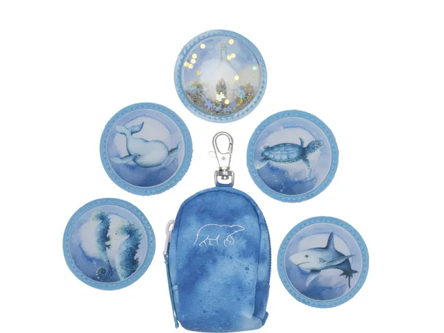 Mini tas Beckman Ocean blue incl. 5 buttons