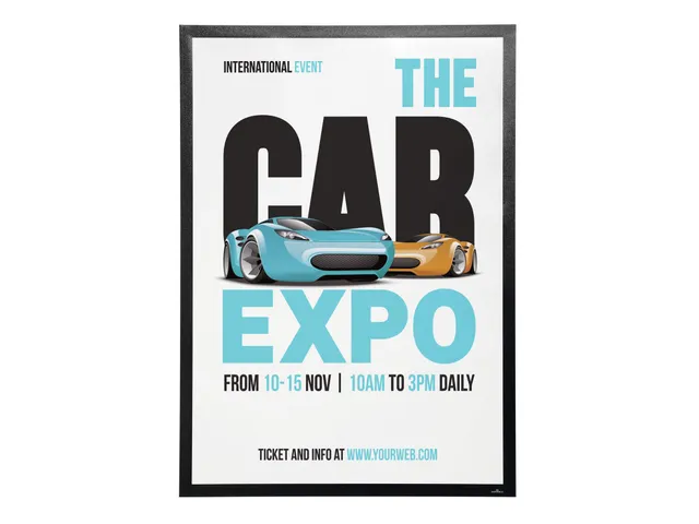 Informatiekader Duraframe Poster 70x100cm Tweezijdig Zwart