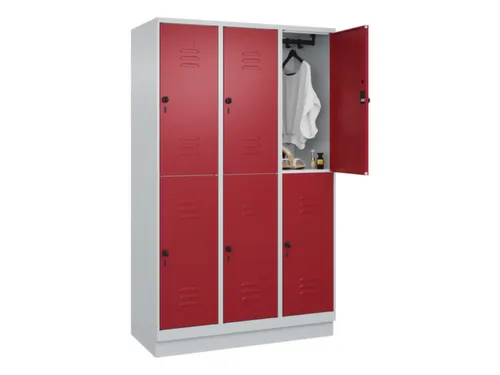 dubbeldekse locker,HxBxD 1950x1200x500mm,3x2vak.,vak B 400mm