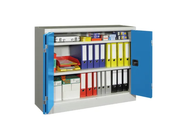 Ruime Vouwdeurkast 1000x1200x400mm 2legborden Ral7035 Front Ral5012