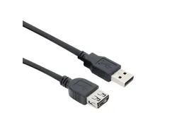 Kabel ACT USB 2.0 A male - USB A female zwart 0.5m