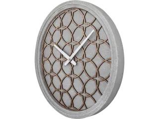 Wandklok Nextime Dia. 39.5cm Polyresin/hout Grijs - 3