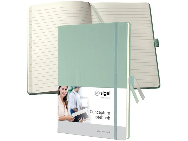 Carnet Conceptum A4 MINT GREEN ligne 194pag 80gr HC