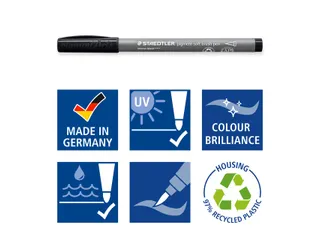 Brushpen Staedtler pigment pen etui à 6 grijze kleuren - 6