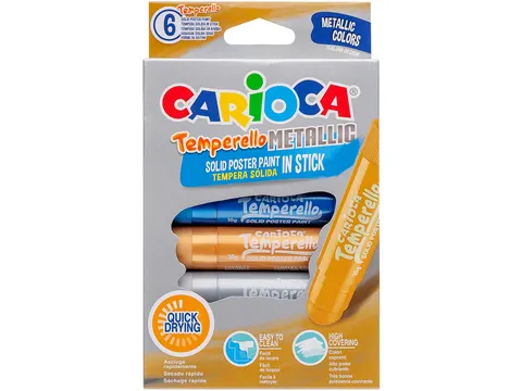 Verfstift Carioca Temperello set à 6 metallickleuren