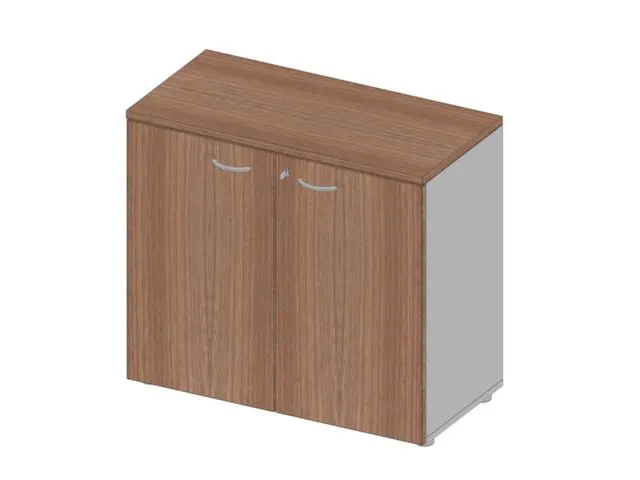 Kantoorkast Romp Aluminium Front Canaletto-Hout bxdxh 900x450x815mm