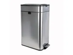9504094 Afvalbak +voetpedaal MAULwing 40L edelstaal 45.6x27.7x66.7cm
