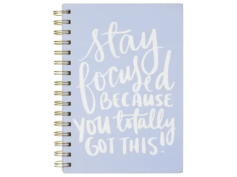 Notitieboek Èccolo DL spiraal Stay Focused lijn ca.15x20cm 80 gr. 256