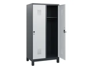 schoollocker,HxBxD 1630x800x500mm,2vak,vak B 400mm,draaigrendel,voeten - 1
