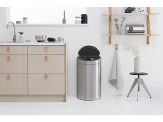 Touch Bin New Recycle Afvalbak 23+10 Liter Mat Staal - 4
