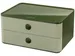 Smart-box Han Allison 2 tiroirs Blanc Vert clair Empilable